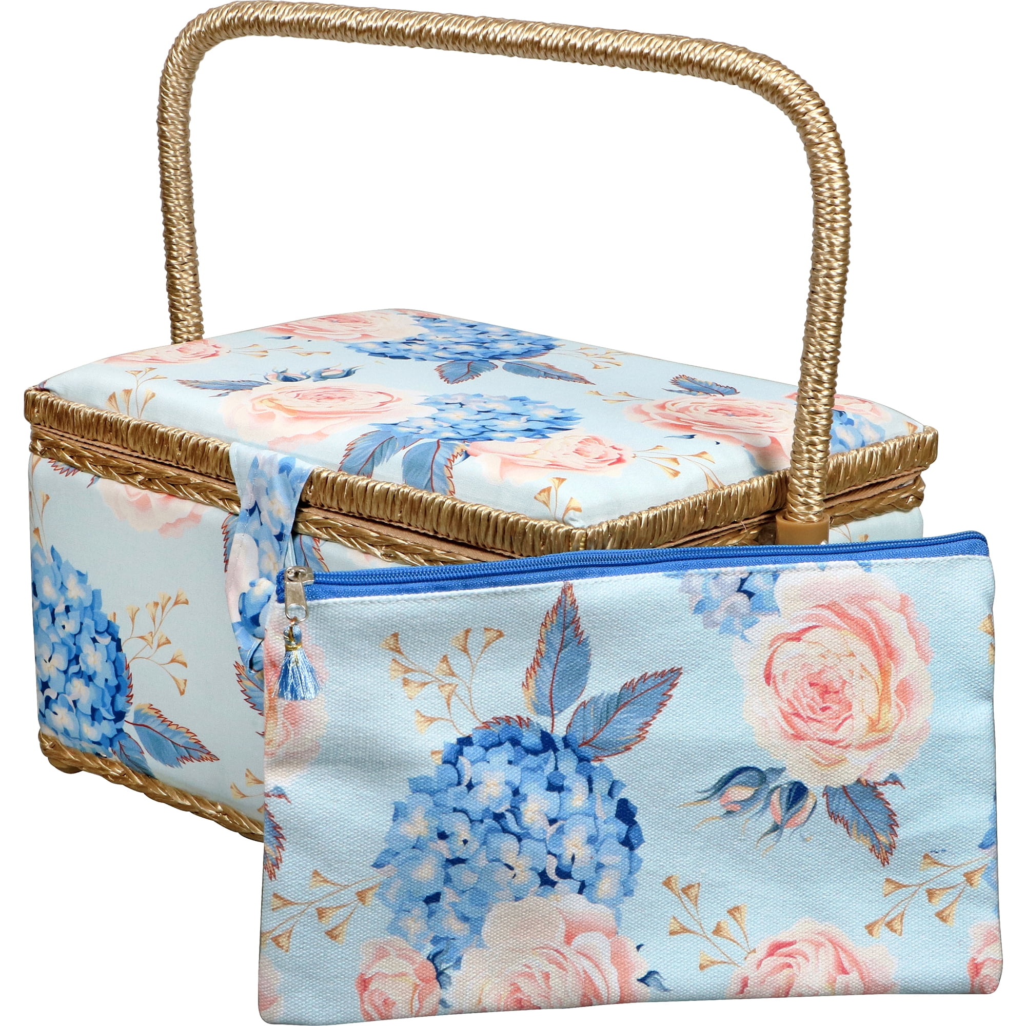 Singer - Brandclub - SINGER Large Sewing Basket Light Blue