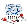 thumbnail image 1 of SINGER Large Sewing Basket with Sewing Notions Kit, Blue & White Tie Dye, 1 of 10