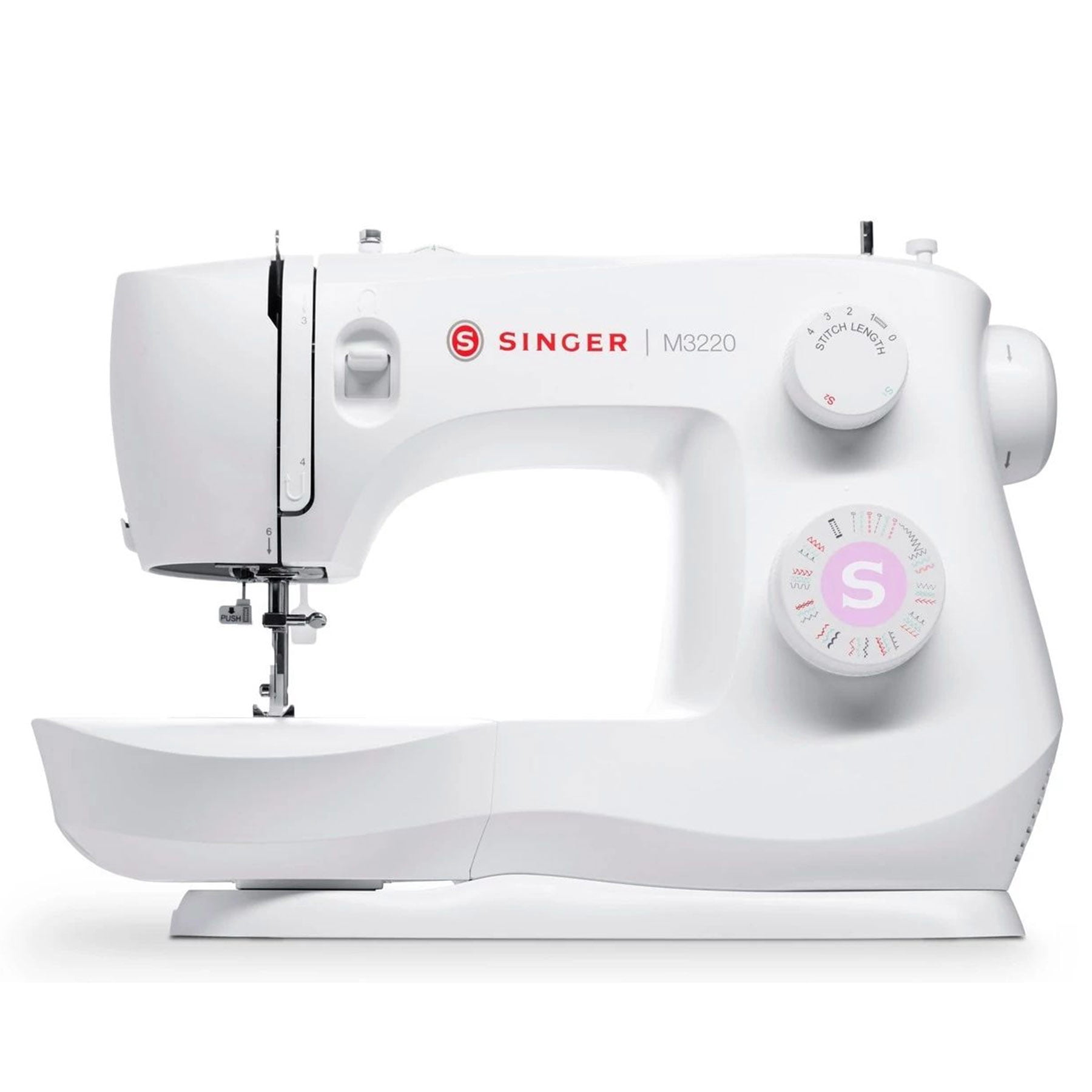 SINGER M3220 Lightweight & Portable Sewing Machine With 108 Stitch Applications, LED Lighting & 1-Step Buttonhole | Ideal for Crafting, Home Dcor, and Fashion Sewing
