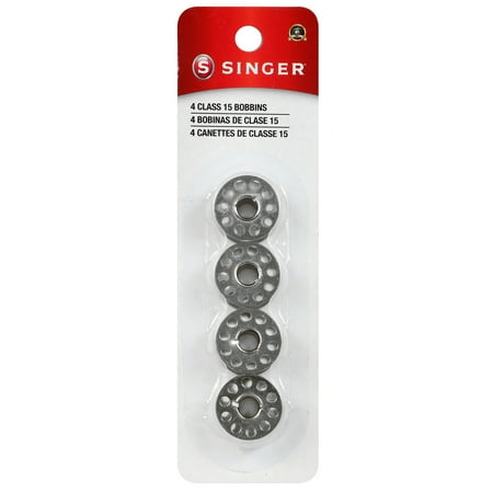 SINGER Metal Class 15 Bobbins, 4 Count