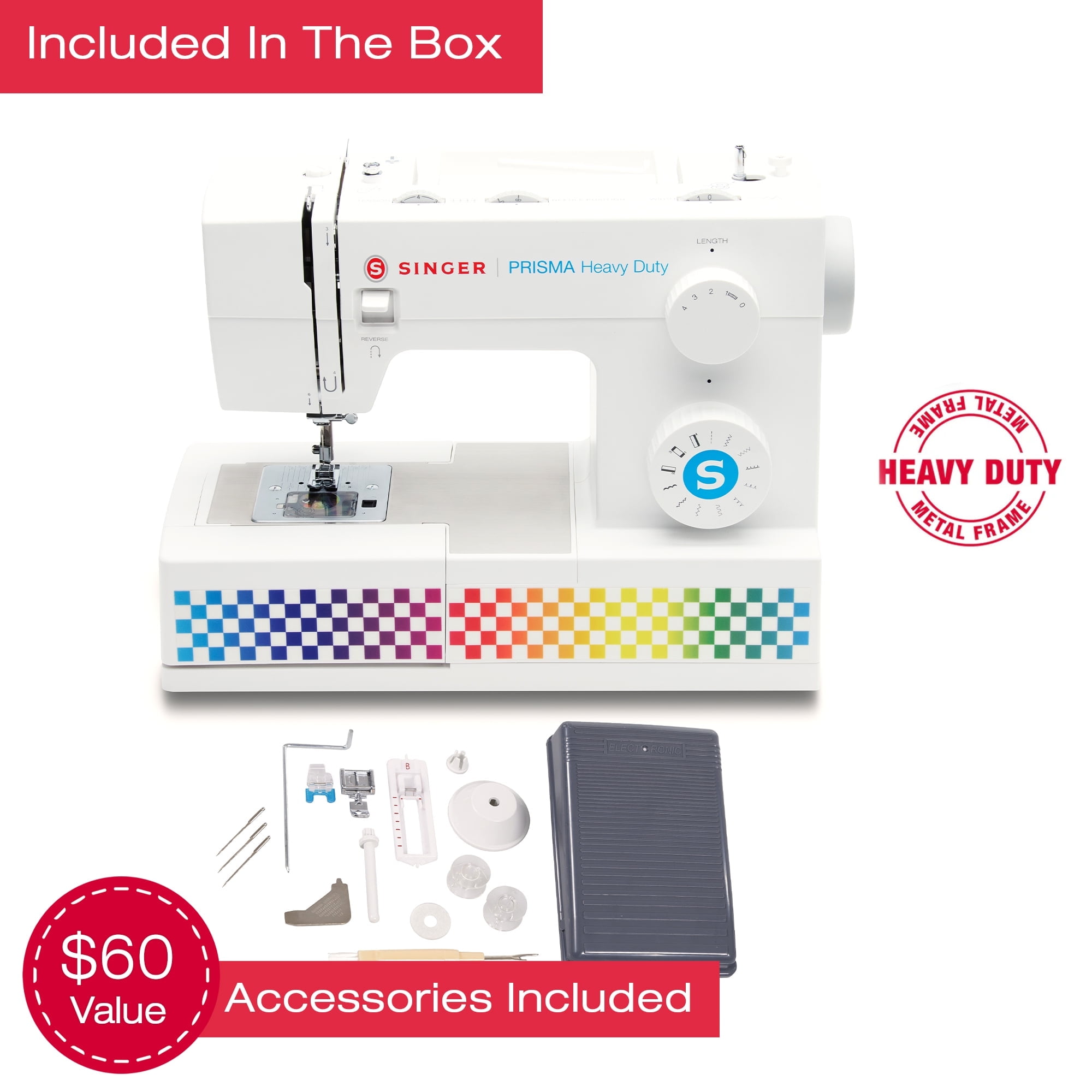 SINGER Heavy Duty PRISMA Sewing Machine | 11 Built-In Stitches Deliver 69 Stitch Applications | Extra High Sewing Speed & Strong Piercing Power for Heavy Fabrics