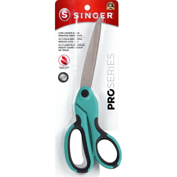 SINGER ProSeries™ 9.5" Heavy-Duty Bent Fabric Scissors with Comfort Grip
