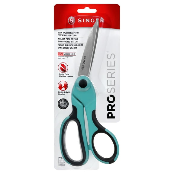 SINGER ProSeries 8.5-Inch Heavy-Duty Bent Fabric Scissors with Comfort Grip