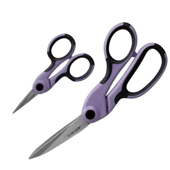 SINGER ProSeries Fabric and Detail Scissor Set, 2-Piece, Lilac