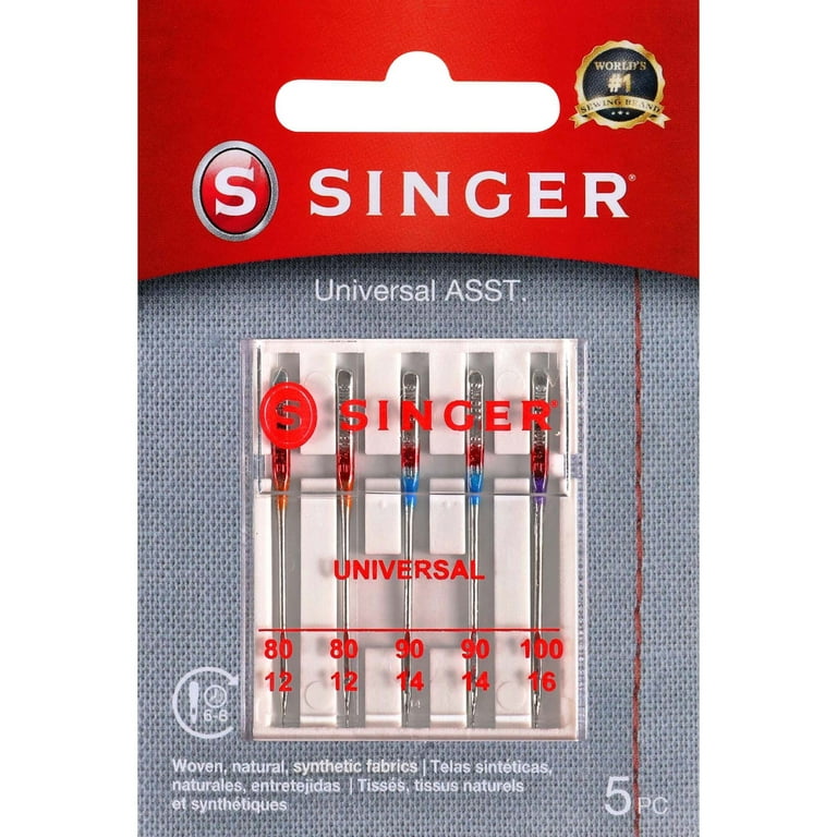 Sewing Machine Needles Universal Variety Package, Sizes 80/12, and 90/14,  Perfect for Most Woven and Knit Fabrics