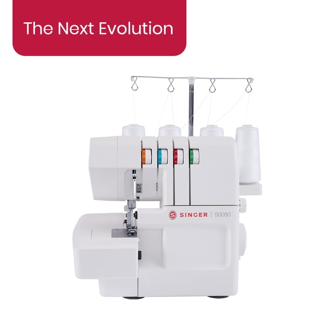 Machine Threading On Metal SINGER® S0080 Next Evolution Serger Overlock Machine with Accessories ...