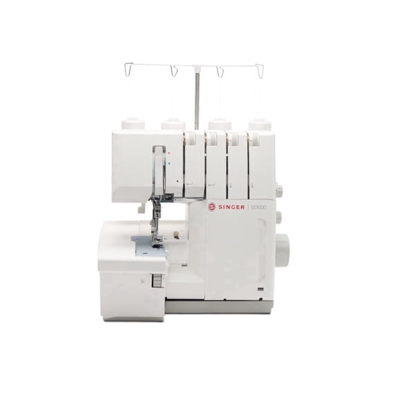 SINGER S0600 Serger Serger Overlock Machine, 4/3/2 Thread Capability | 1500 stiches/min, Differential Feed, Metal Frame, LED light, Color-coded Threading, Accessories