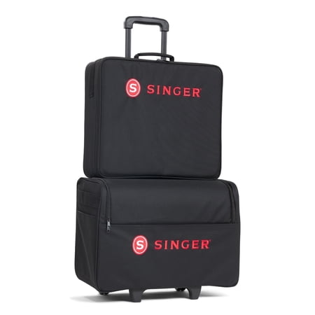 SINGER® SE9180/9150 Luggage Set | Compact Sewing Machine Carry Bag | Roller Wheels, Retractable Handle, Multiple Pockets