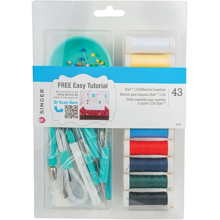 SINGER Sewing Machine Essentials Set, Machine Starter Kit, For Sewing, Crafts, 43 Pieces