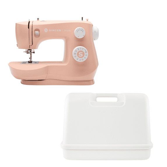 SINGER® Simple 3337 Blush Sewing Machine & Universal Hard Case Bundle ...