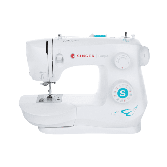SINGER Simple 3337 Lightweight & Portable Sewing Machine With 108 Stitch Applications, LED Light & 1-step Buttonhole | Used for Crafting and Sewing - White