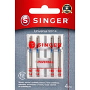 SINGER Size 90/14 Universal Regular Point Sewing Machine Needles (4 Pack)