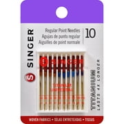 SINGER 10-Count Regular Point Titanium Sewing Machine Needles, Mixed Sizes