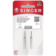 SINGER Twin Universal Sewing Machine Needles, Size 90/14-2PCS