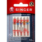 SINGER Assorted Size Universal & Ball Point Sewing Machine Needles - 10 Count