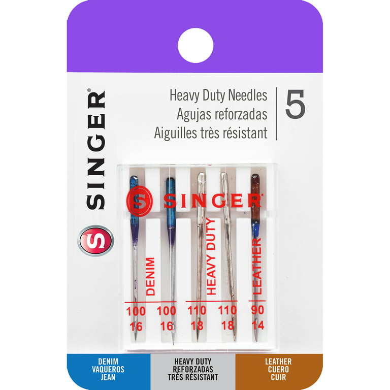 SINGER Universal Heavy Duty Machine Needles Assorted Sizes 5ct