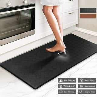 HappyTrends Kitchen Mat Cushioned Anti-Fatigue Kitchen Rug,17.3x 28,Thick  Waterproof Non-Slip Kitchen Mats and Rugs Heavy Duty Ergonomic Comfort Rug  for Kitchen,Floor,Office,Sink,Laundry,Grey 17.3x28 -0.47 inch Grey 