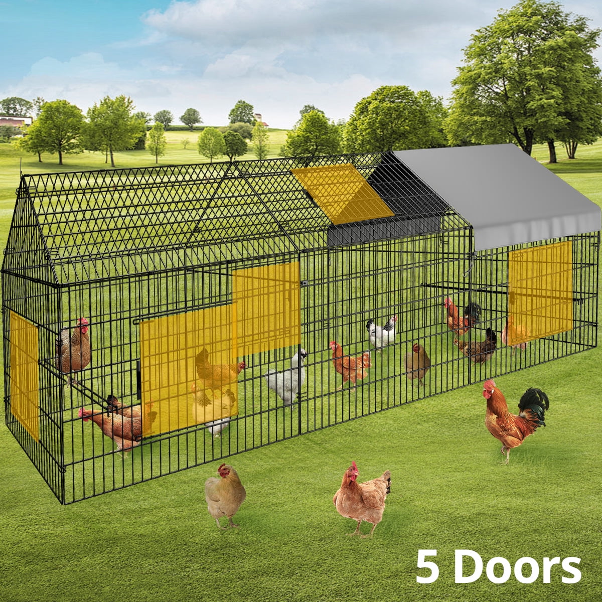 SINGES Large Metal Poultry Coop, 130''x4