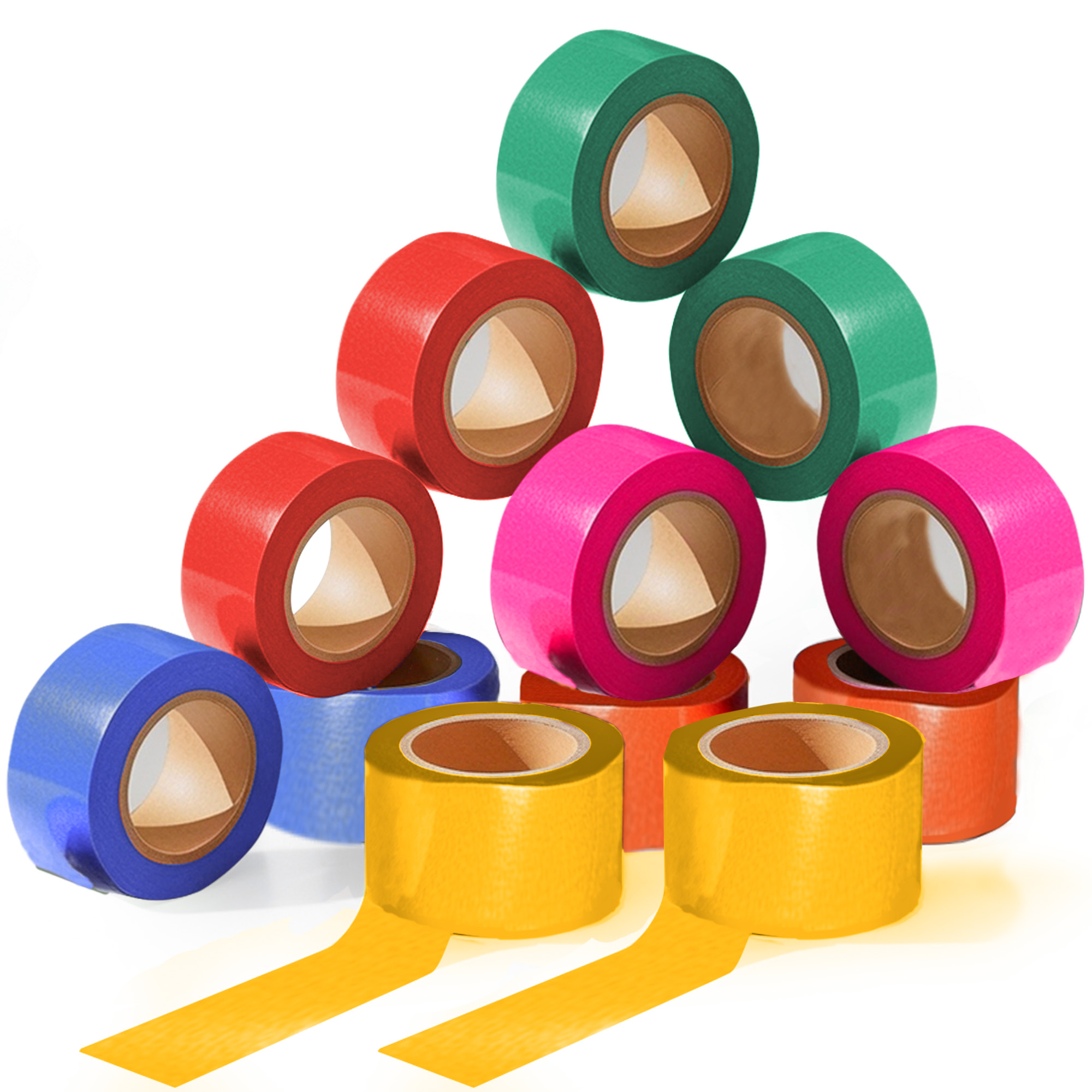 SINGHAL 12 Pack Assorted color Flagging Tape 150 ft for Marking and ...