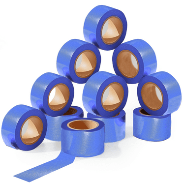 SINGHAL 12 Pack Blue Flagging Tape,1 Inch width 150 ft Length, for marking, barricading and flagging various areas | Highly Visible l Non Adhesive