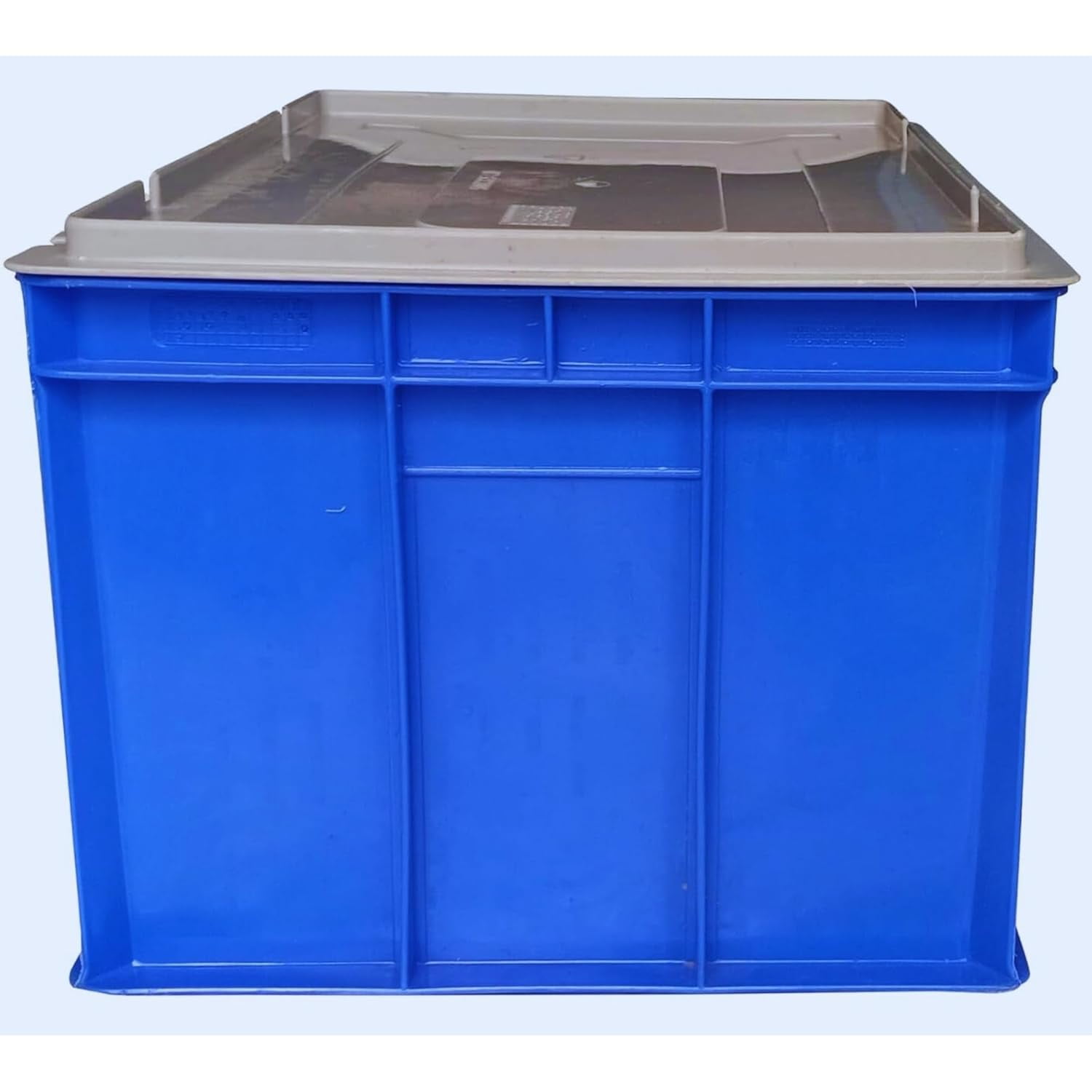 SINGHAL Plastic Crate 500x325x250 MM With Lid Multipurpose Heavy Duty ...