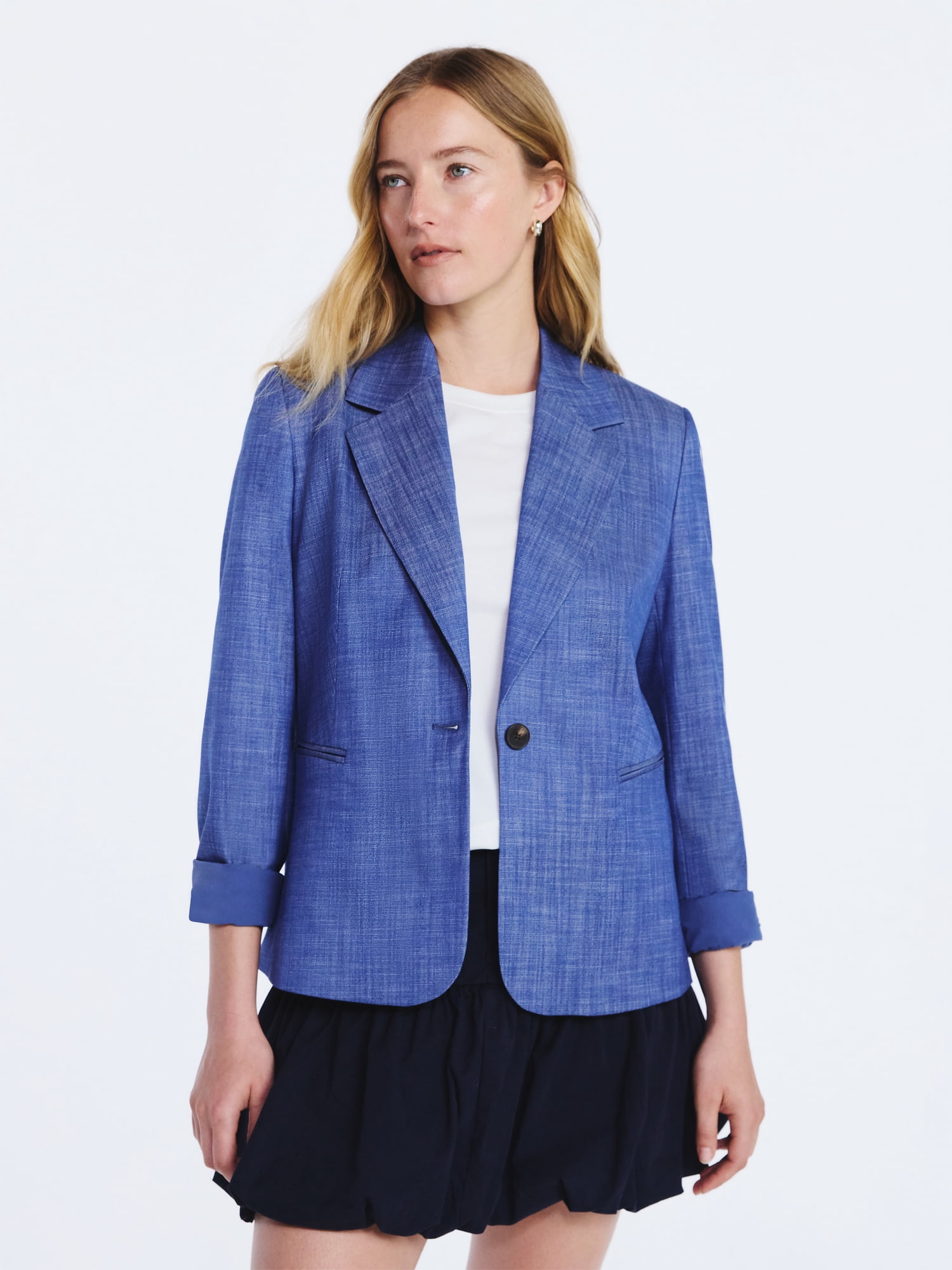 Free Assembly Women's and Women's Plus Single Breasted Blazer, Sizes XS-4X