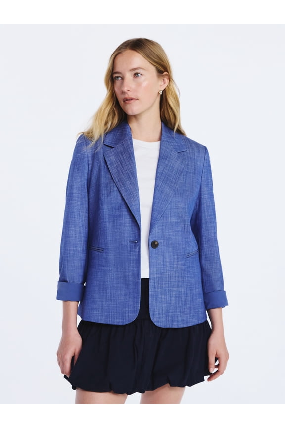 Women's and Women's Plus Single Breasted Blazer, Sizes XS-4X