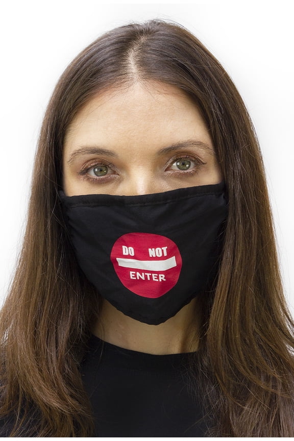 SINGLE PACK 'DO NOT ENTER' FACE MASK
