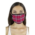 thumbnail image 1 of SINGLE PACK PLAID RED FACE MASK COVERING, 1 of 2