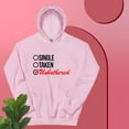thumbnail image 1 of SINGLE-TAKEN-UNBOTHERED Hoodie (Light Pink, S), 1 of 1