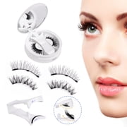 SINGOMON Magnetic Eyelashes with Applicator, Reusable, No Glue Required, Eyelashes Set, Easy to Wear and Remove CT08