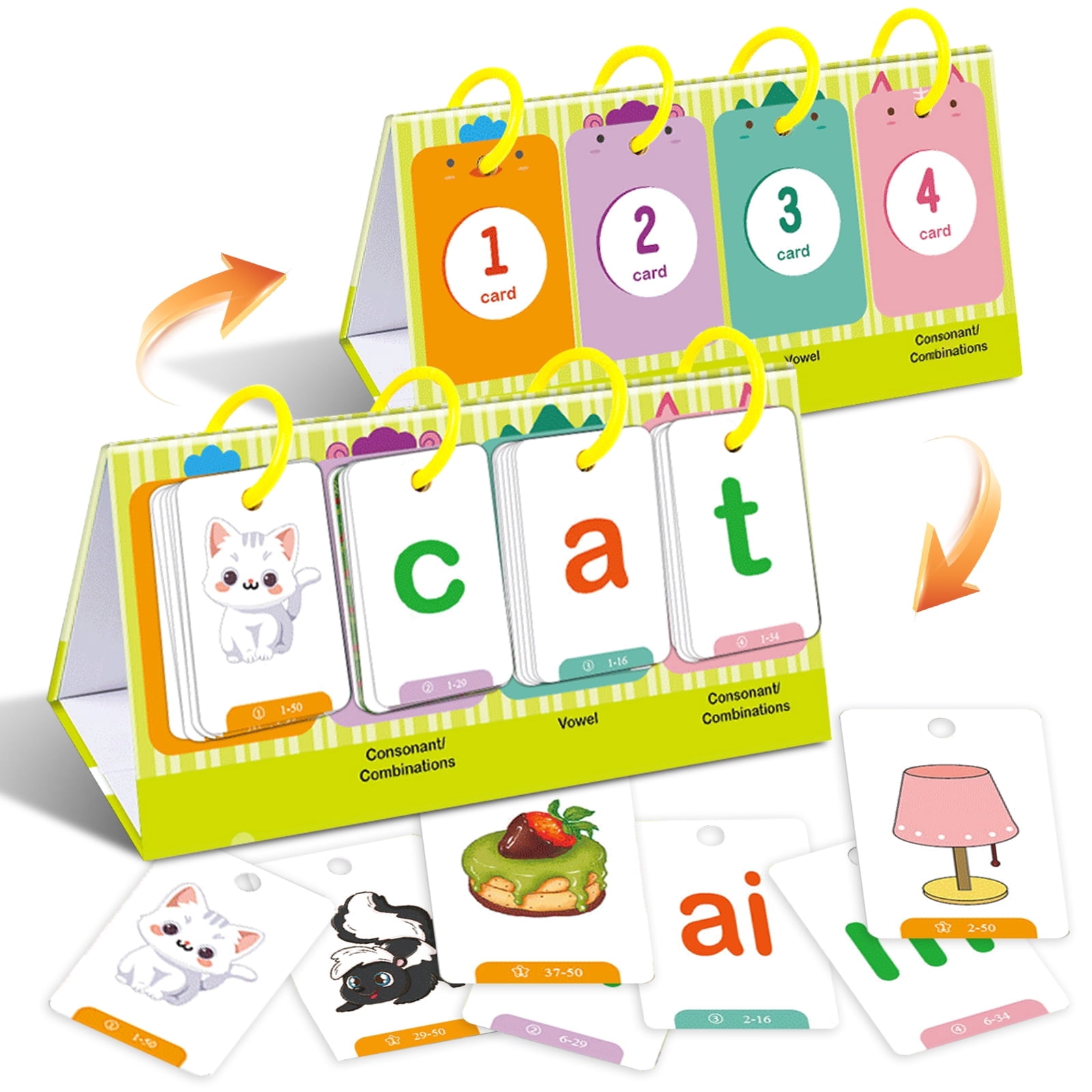 SINGOMON Word Builder, Phonics Game Flash Cards for Preschool ...