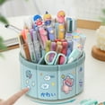 thumbnail image 1 of SINIMOKO Pencil Case On Rotating Table - 6 Compartment Pencil Case Office,Cosmetic Storage, 1 of 8