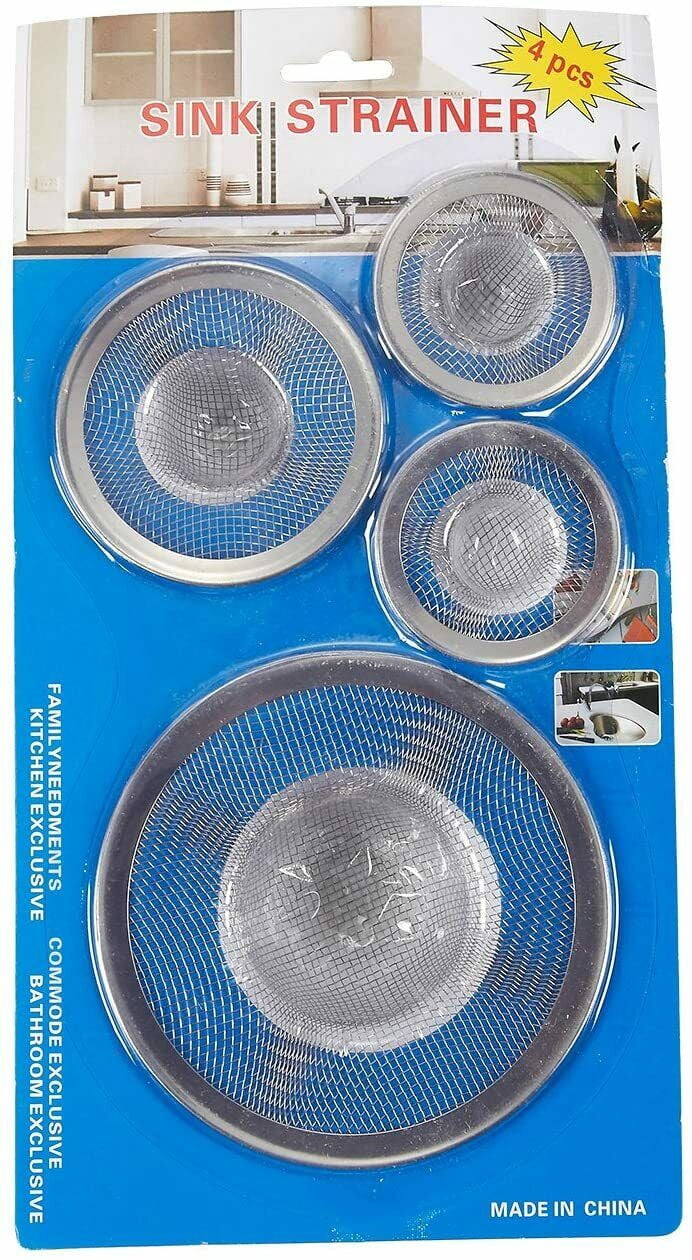 SINK SCREENS STRAINERS 1 PACK OF 4PC Set 4 SCREENS TOTAL - Walmart.com