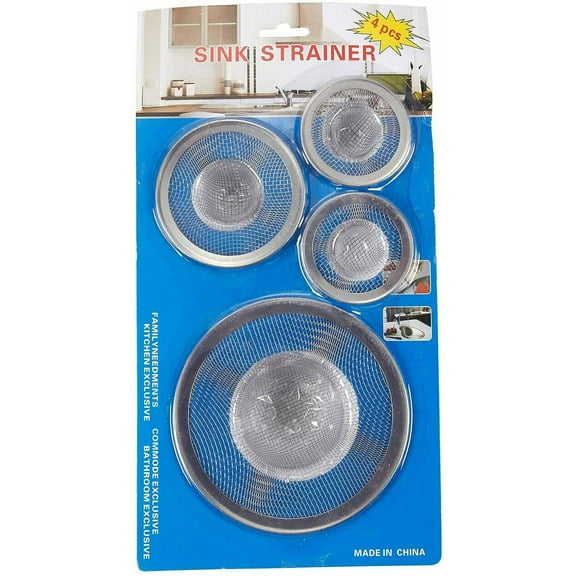 SINK SCREENS STRAINERS 1 PACK OF 4PC Set 4 SCREENS TOTAL