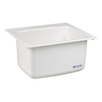 Mustee 25 in. W X 22 in. D Self-Rimming Composite Utility Sink