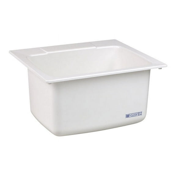 Mustee 25 in. W X 22 in. D Self-Rimming Composite Utility Sink
