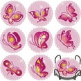 thumbnail image 1 of Sinkoo 8 Pcs Diamond Art Painting Coasters Kits with Holder, Pink Butterfly Diamond Art Coasters, DIY Diamond Crafts, Diamond Dot Kits for Adults Beginners, 1 of 5