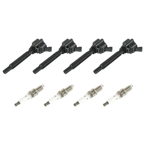 SINOCMP 4pcs UF673+93618 Ignition Coils& Iridium Spark Plug for 2013-16 Dodge Dart 1.4L