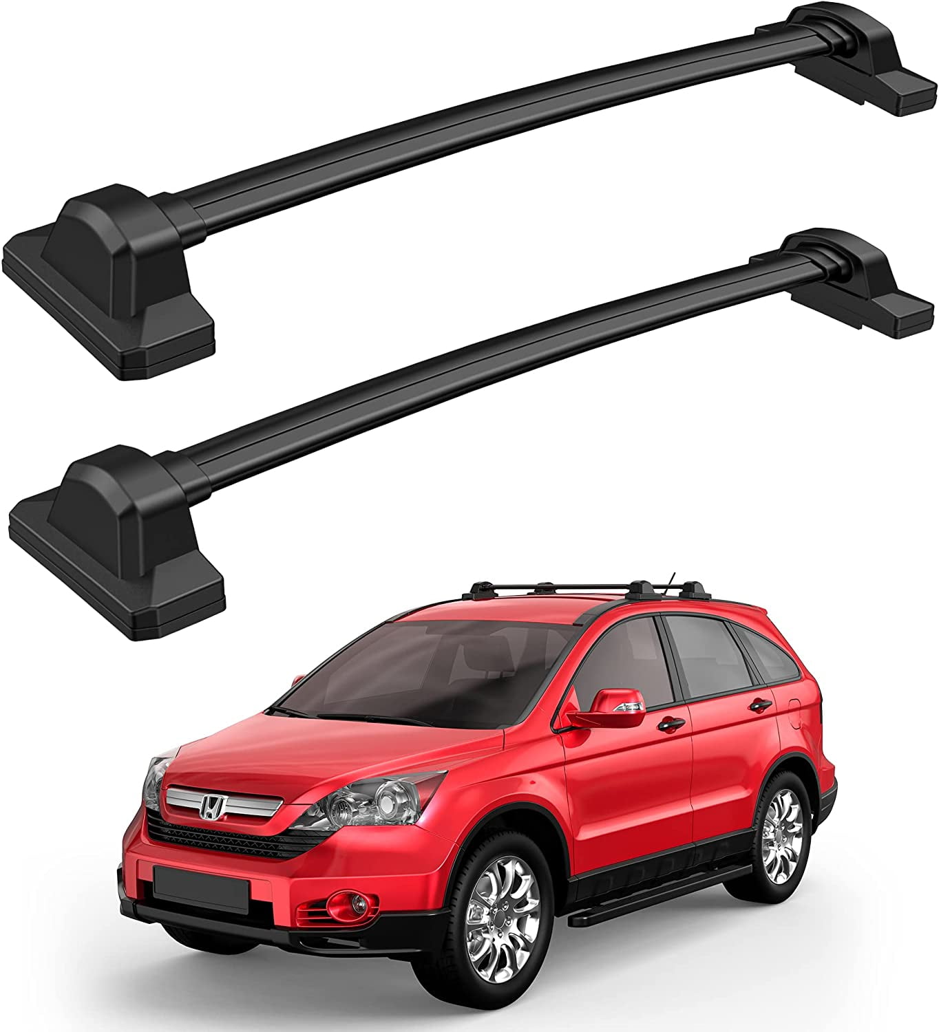 SINOCMP Aluminum Roof Rack Cross Bar for 2007 2011 Honda CRV CR V EX LX EX L Luggage Carrier Black Walmart