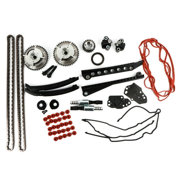 SINOCMP Engine Timing Chain Kit - With Cam Phasers & VVT Valves Fits for 2005-2009 Ford F150 F250 F350 5.4L V8, for 2005-2010 Lincoln 5.4L V8 24-Valve