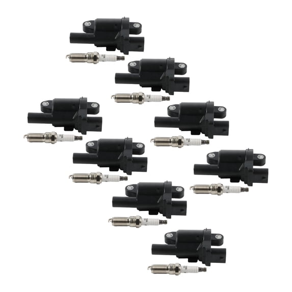 SINOCMP Ignition Coil Iridium Spark Plug Kit - 16 Piece - Compatible with 2018-2014 Chevrolet Silverado 1500 UF742 91418