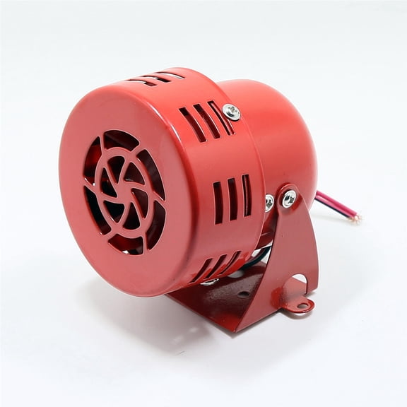 SINOCMP Mini Electric Motor Air Raid Siren Alarm 12V 300DB Red For Car / Truck (Compact Size)