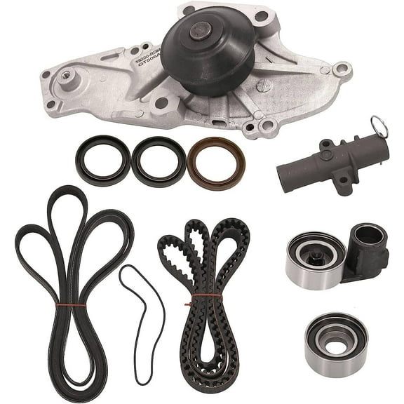 SINOCMP Timing Belt Kit with Water Pump Fits for 2003-2014 Odyssey Accord Crosstour Pilot Ridgeline,for Acura MDX/RDX/RL/TL/TSX/ZDX Saturn Vue 3.0L 3.5L 3.7L OE TKH002