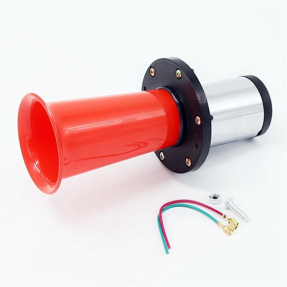 SINOCMP Vintage Style 12V 300DB Red Air Horn Antique Classic Old Car / Truck Horn