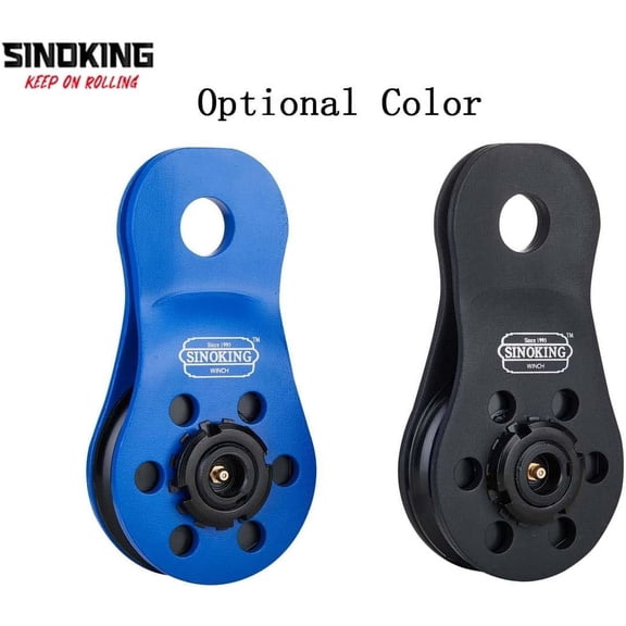 SINOKING Winch Snatch Block 22000lbs/10T Max Load, Heavy Duty Rope Pulley&Recovery Vehicle Easily,Winch Accessories,Universal Snatch Block for winches.Black Textured Coating.