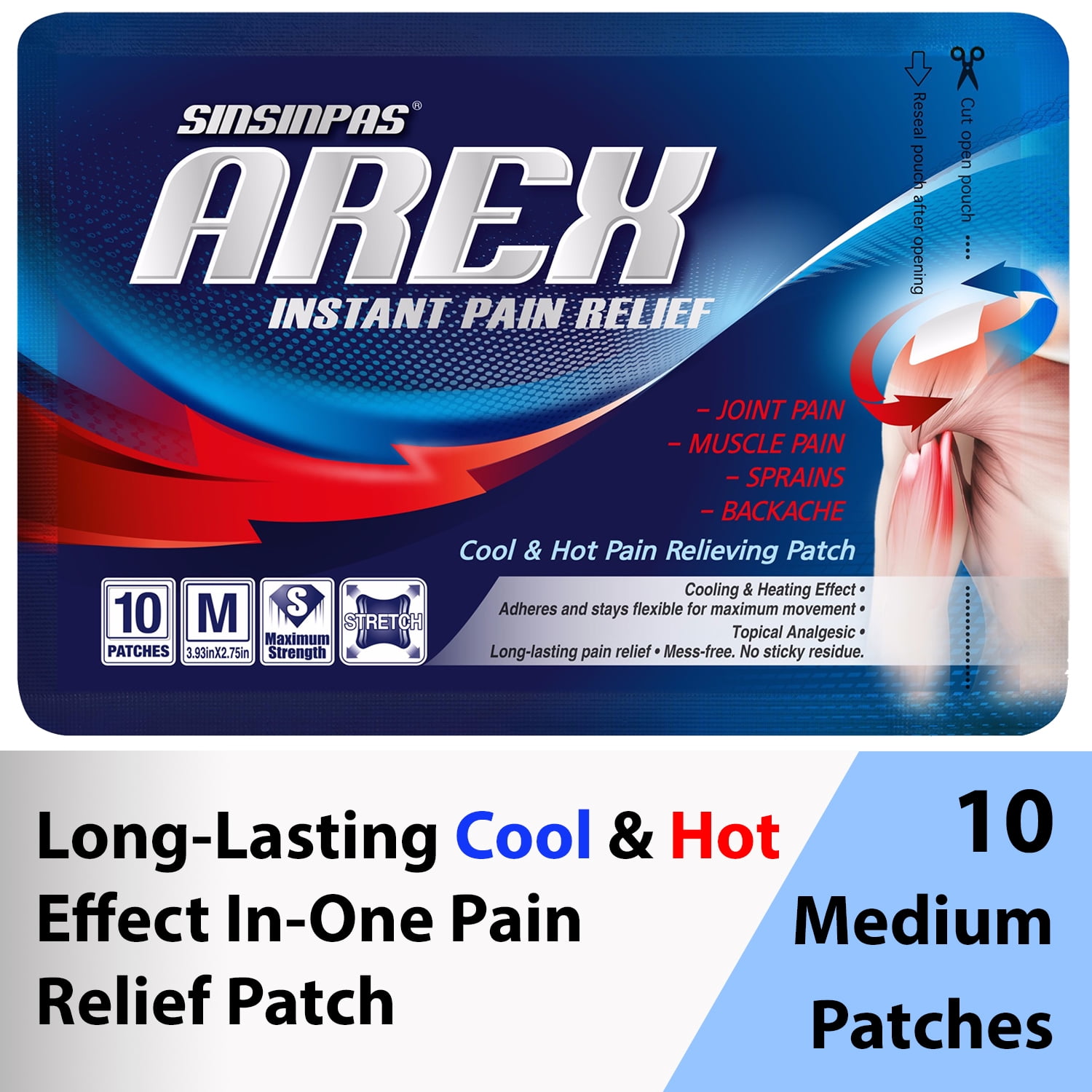 https://i5.walmartimages.com/seo/SINSINPAS-AREX-Cool-Hot-Pain-Relieving-Patch-Medium-1-Pack-10Patches-Total_c06e64ca-69a3-4d94-ad22-64c1ca7f86a7.bc75f74276dcd34252983757f93fd732.jpeg