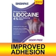 thumbnail image 1 of SINSINPAS Lidocaine 4% Pain Relieving Patch (1 Pack (5 Patches Total)) IMPROVED ADHESION, Topical Analgesic, Nerve pain, Relief, Maximum Strength, 1 of 7