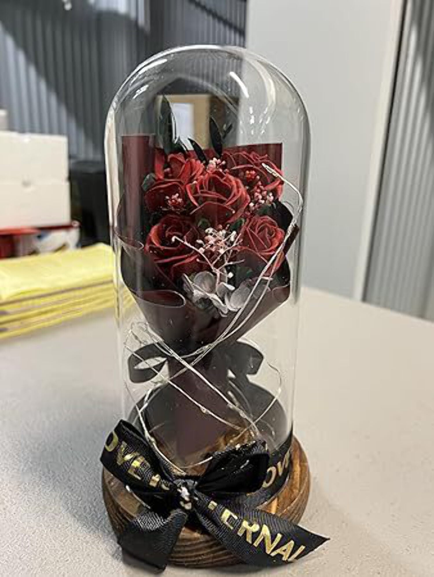 Forever Real Roses SINT Preserved Rose Gifts for Women, Forever Real Rose in Glass Dome ...