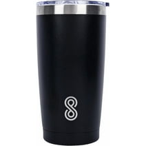 SINT Tumbler 20 Oz with Splash Proof Sliding Lid, Stemless Glasses, Double Wall & Vacuum Insulated Travel Tumbler Stainless Steel for Cold & Hot Drinks | Black, Pack of 1